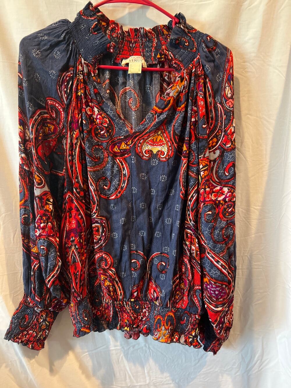 Women’s small paisley like print Lascana for Venus blouse